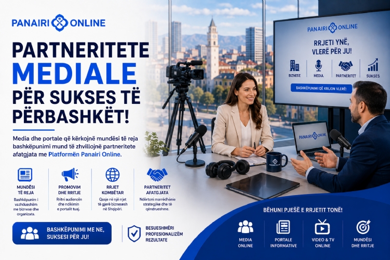 Media dhe portale që kërkojnë mundësi të reja bashkëpunimi mund të zhvillojnë partneritete afatgjata me Platformën Panairi Online.